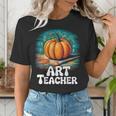 Art Teacher Pumpkin Painting Halloween Costume Women's T-Shirt, funny gift