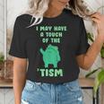 Autism Awareness Neurodiversity Teacher Frog I May Have A Touch Of The Tism Neurodivergent Small Women's T-Shirt, funny gift