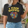 Autism Teacher Shirt I Teach Kindness Apple Puzzle Awareness Women's T-Shirt, funny gift