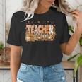 Autumn Pumpkin Thanksgiving Coffee Floral Teacher Fall Women's T-Shirt, funny gift