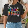 Battery Life Of a Teacher Shirt Thanksgiving Teacher Women's T-Shirt, funny gift