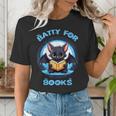Batty About Books Lover Teacher Librarian Bookish Halloween For Men Women Kids Women's T-Shirt, funny gift