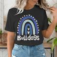 Bulldogs School Mascot Rainbow Teacher Lover Women's T-Shirt, funny gift