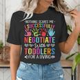 Childcare Teacher Negotiate With Toddlers Daycare Provider Men Women Girls Kids Women's T-Shirt, funny gift