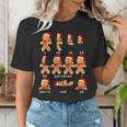 Christmas Math Teacher Equation Gingerbread With Santa Hat Men Women Women's T-Shirt, funny gift