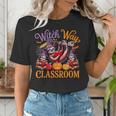 Way To Classroom Halloween Witch Three Cute Sloths Teacher Women's T-Shirt, funny gift Way To Classroom Halloween Witch Three Cute Sloths Teacher Women's T-Shirt, funny gift