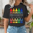 Colorful Crayon Kindergarten Team Tee For Teachers Students Men Women Kids Women's T-Shirt, funny gift