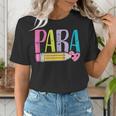 Colorful PARA Teacher Paraprofessional Cute Pencil Women's T-Shirt, funny gift Colorful PARA Teacher Paraprofessional Cute Pencil Women's T-Shirt, funny gift