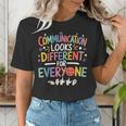 Communication ASL Teacher Deaf People ASL Interpreter Women's T-Shirt, funny gift