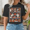 Cute Ghost Book Reading Books Lover Spooky Teacher Halloween Women's T-Shirt, funny gift