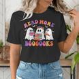 Cute Ghost Read More Books Lover Teacher Halloween Costume Women's T-Shirt, funny gift