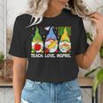 Cute Gnomes Teach Love And Inspire Back To School Teacher Women's T-Shirt, funny gift