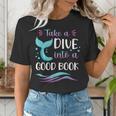 Cute Mermaid Librarian Teacher Dive Into A Good Book Reading Women's T-Shirt, funny gift Cute Mermaid Librarian Teacher Dive Into A Good Book Reading Women's T-Shirt, funny gift