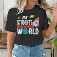 Cute Teacher My Students Are Out Of This World Space Men Women Kids Women's T-Shirt, funny gift