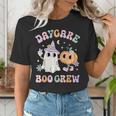 Daycare Boo Crew Groovy Halloween Floral Ghost Kid Teacher Women's T-Shirt, Groovy Teacher Shirts, funny gift Daycare Boo Crew Groovy Halloween Floral Ghost Kid Teacher Women's T-Shirt, Groovy Teacher Shirts, funny gift