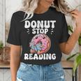 Donut Stop Reading Kawaii Teacher Preschool Kindergarten Women's T-Shirt, funny gift