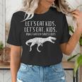 Lets Eat Kids Punctuation Saves Lives Dino Teacher Men Women's T-Shirt, funny gift