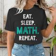 Eat Sleep Math Repeat Math Teacher Men Women Girls Kids Women's T-Shirt, funny gift