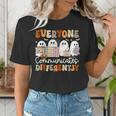 Everyone Communicates Differently Halloween Sped Teacher Women's T-Shirt, funny gift Everyone Communicates Differently Halloween Sped Teacher Women's T-Shirt, funny gift