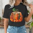 Fall Book Autumn Reading Teacher Halloween Pumpkin Season Women's T-Shirt, funny gift