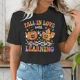 Fall In Love With Learning Autumn Fall Season Teacher Women's T-Shirt, funny gift Fall In Love With Learning Autumn Fall Season Teacher Women's T-Shirt, funny gift