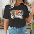 Fall Teacher Shirt 3rd Grade Teacher Retro Halloween Pumpkin Women's T-Shirt, funny gift