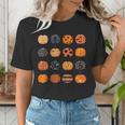 Folk Art Pumpkins Teacher Nurses Admin Witch Halloween Cute Women's T-Shirt, funny gift Folk Art Pumpkins Teacher Nurses Admin Witch Halloween Cute Women's T-Shirt, funny gift