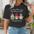 Gnome It's Fine I'm Fine Everything Is Fine Teacher Xmas Women's T-Shirt, funny gift