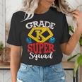 Grade K Super Squad Superhero Kindergarten Teacher Team Women's T-Shirt, Super Teacher Shirts, funny gift