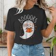 Halloween Cute Ghost Book Reading Teacher Women's T-Shirt, funny gift Halloween Cute Ghost Book Reading Teacher Women's T-Shirt, funny gift