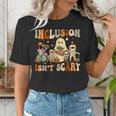 Halloween SLP Sped Teacher Groovy Inclusion Isn't Scary Women's T-Shirt, Groovy Teacher Shirts, funny gift