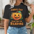 Halloween Teacher Librarian Pumpkin Reading Books Men Women Kids Women's T-Shirt, funny gift Halloween Teacher Librarian Pumpkin Reading Books Men Women Kids Women's T-Shirt, funny gift