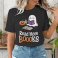 Halloween Teacher Women Cute Reading Ghost Read More Books Women's T-Shirt, funny gift Halloween Teacher Women Cute Reading Ghost Read More Books Women's T-Shirt, funny gift