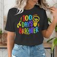 Happy 100th Day Of School 100 Days Brighter Girls Teacher Women's T-Shirt, funny gift