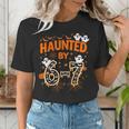 Haunted By 6-7 Halloween Math Teacher Joke Women's T-Shirt, funny gift