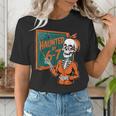 Haunted By 6-7 Six Seven 67 Math Teacher Halloween Skeleton Women's T-Shirt, funny gift