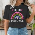 Hello Preschool Teacher Student Girls Rainbow Back To School Women's T-Shirt, funny gift Hello Preschool Teacher Student Girls Rainbow Back To School Women's T-Shirt, funny gift