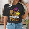 Hocus Pocus Everybody Focus Halloween Teacher Men Women Kids Women's T-Shirt, funny gift