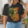 HUGvyn Halloween Skeleton Six Seven 67 Meme PEMDAS Teacher Women's T-Shirt, funny gift HUGvyn Halloween Skeleton Six Seven 67 Meme PEMDAS Teacher Women's T-Shirt, funny gift