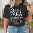 I'm That Paraprofessional They Told You About Retro Teacher Women's T-Shirt, funny gift I'm That Paraprofessional They Told You About Retro Teacher Women's T-Shirt, funny gift
