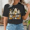 Inclusion Isn't Scary Mummy Boo Ghost Halloween SLP Teacher Women's T-Shirt, funny gift Inclusion Isn't Scary Mummy Boo Ghost Halloween SLP Teacher Women's T-Shirt, funny gift