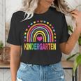 Kindergarten Rainbow Girls Boys Teacher Team Kinder Squad Women's T-Shirt, funny gift