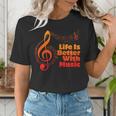 Life Is Better With Music Theory Musician Teacher Notes Clef Women's T-Shirt, funny gift Life Is Better With Music Theory Musician Teacher Notes Clef Women's T-Shirt, funny gift
