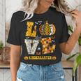 LOVE Kindergarten Pumpkin Teacher Student Halloween Costume Women's T-Shirt, funny gift