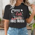 I Love Math Cats And Coffee Heart Mathematics Teacher Women's T-Shirt, funny gift I Love Math Cats And Coffee Heart Mathematics Teacher Women's T-Shirt, funny gift