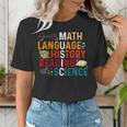Math Language History Reading Science Music Teacher Women's T-Shirt, Science Teacher Shirts, History Teacher Shirts, funny gift