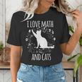 Math Nerd Math Teacher Cat Lover I Love Math And Cats Women's T-Shirt, funny gift