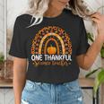 One Thankful Science Teacher Rainbow Boho Fall Thanksgiving Women's T-Shirt, Science Teacher Shirts, funny gift
