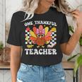 One Thankful Teacher Turkey Thanksgiving Teaching Women's T-Shirt, funny gift