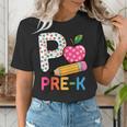 P Is For Pre K Teacher Student Pencil Apple Back To School Women's T-Shirt, funny gift P Is For Pre K Teacher Student Pencil Apple Back To School Women's T-Shirt, funny gift